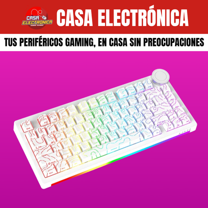 Teclado Inalámbrico Ajazz AK820 V2 Mecánico 10.000 mAH RGB Ultra Duradero