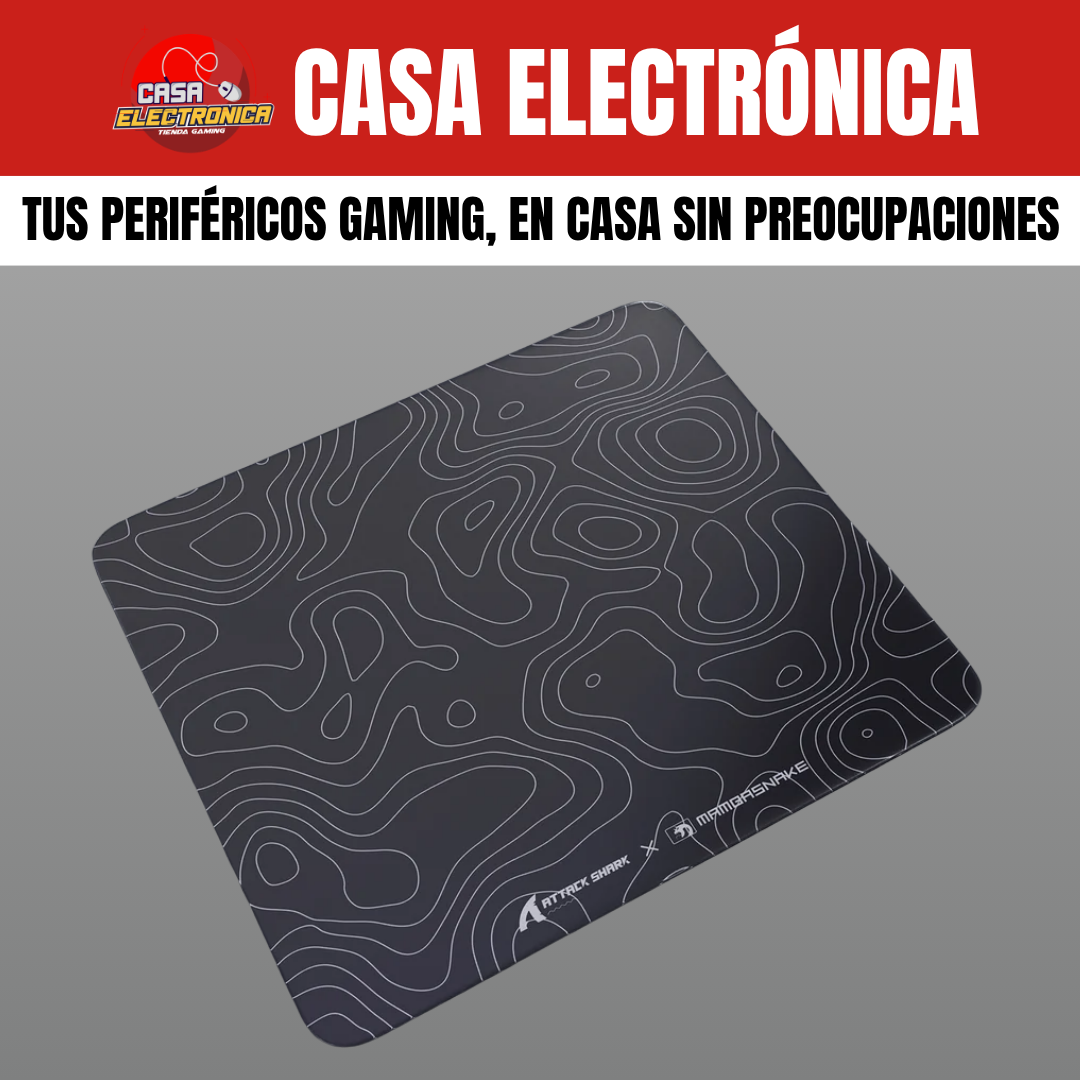 Mousepad de Vidrio Attack Shark CM05 Competitivo Alta Precisión Grande 45 x 40 CM