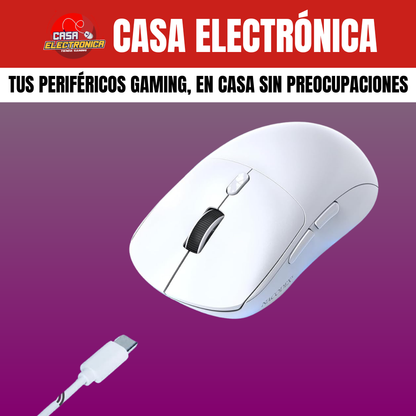 Mouse Inalámbrico Ajazz NJ07 Trimodo UltraLigero Gaming Programable 12K