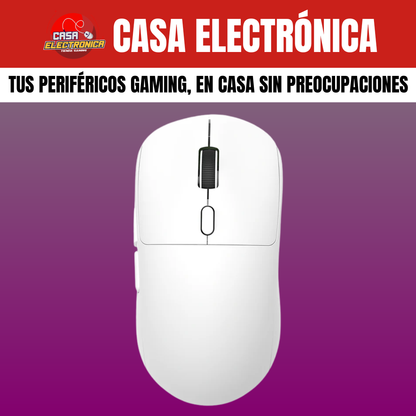 Mouse Inalámbrico Ajazz NJ07 Trimodo UltraLigero Gaming Programable 12K
