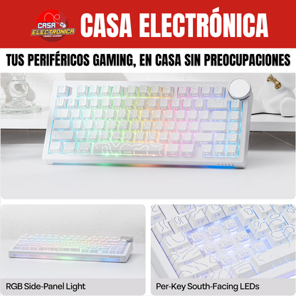 Teclado Inalámbrico Ajazz AK820 V2 Mecánico 10.000 mAH RGB Ultra Duradero