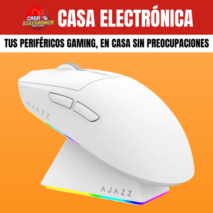 Mouse Inalámbrico Ajazz AJ139 V2 MC Trimodo Base de Carga