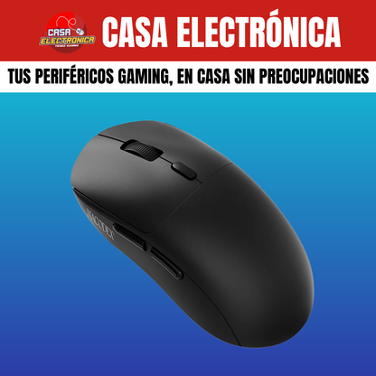 Mouse Inalámbrico Ajazz NJ07 Trimodo UltraLigero Gaming Programable 12K