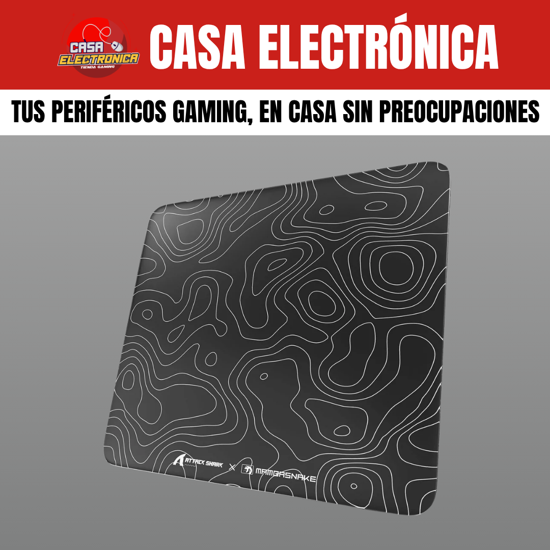 Mousepad de Vidrio Attack Shark CM05 Competitivo Alta Precisión Grande 45 x 40 CM