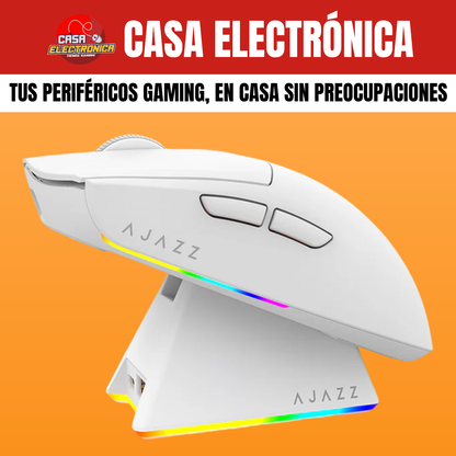 Mouse Inalámbrico Ajazz AJ139 V2 MC Trimodo Base de Carga