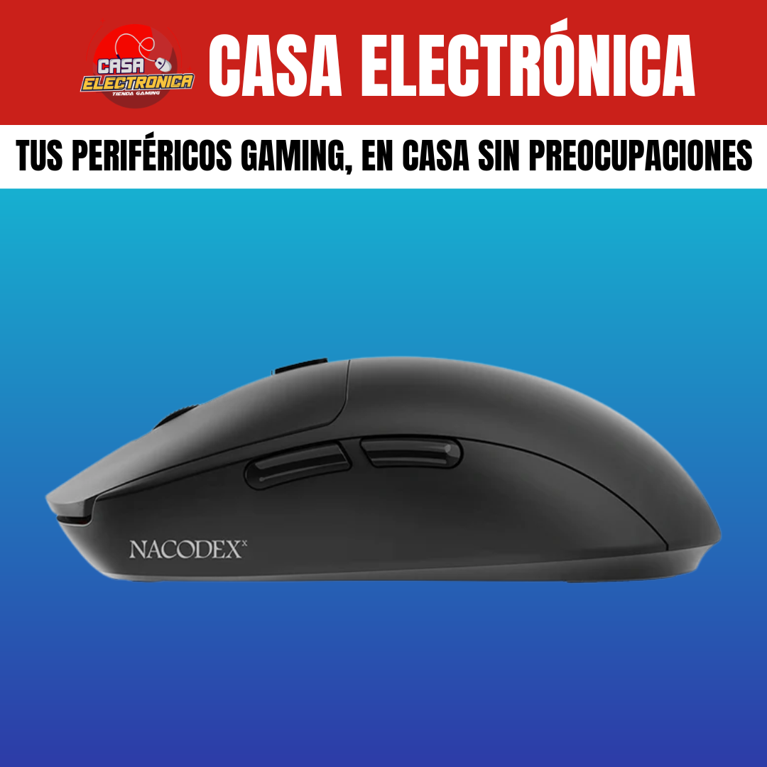 Mouse Inalámbrico Ajazz NJ07 Trimodo UltraLigero Gaming Programable 12K