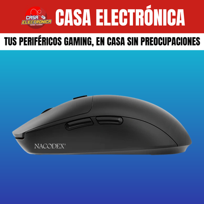 Mouse Inalámbrico Ajazz NJ07 Trimodo UltraLigero Gaming Programable 12K