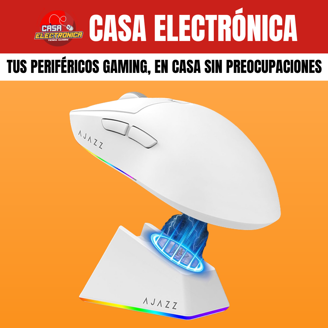 Mouse Inalámbrico Ajazz AJ139 V2 MC Trimodo Base de Carga