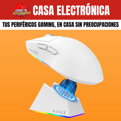 Mouse Inalámbrico Ajazz AJ139 V2 MC Trimodo Base de Carga
