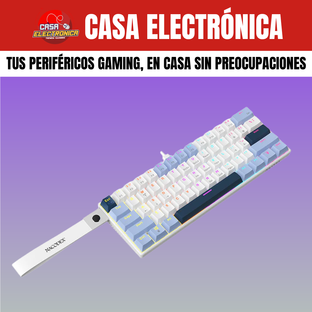 Teclado Mecánico Ajazz NK61 60% Arcoiris Led Gaming