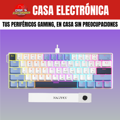 Teclado Mecánico Ajazz NK61 60% Arcoiris Led Gaming