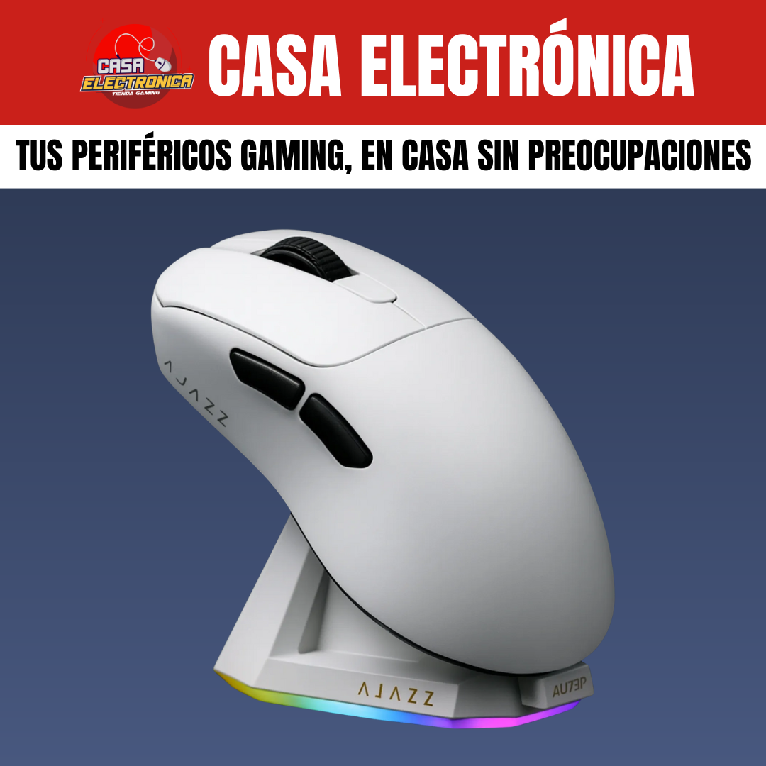 Mouse Inalámbrico Ajazz AJ179P MC Trimodo Base de Carga