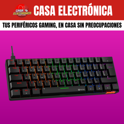 Teclado Mecánico Meetion MK005 Rainbow Led 60%
