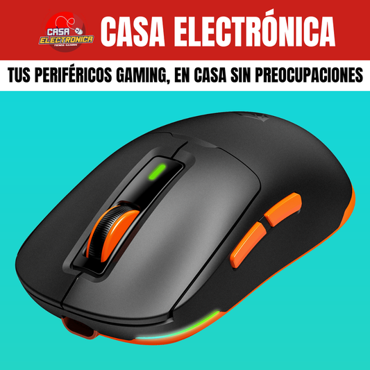 Mouse Inalámbrico Meetion GW24 Trimodo RGB 8K DPI Ligero