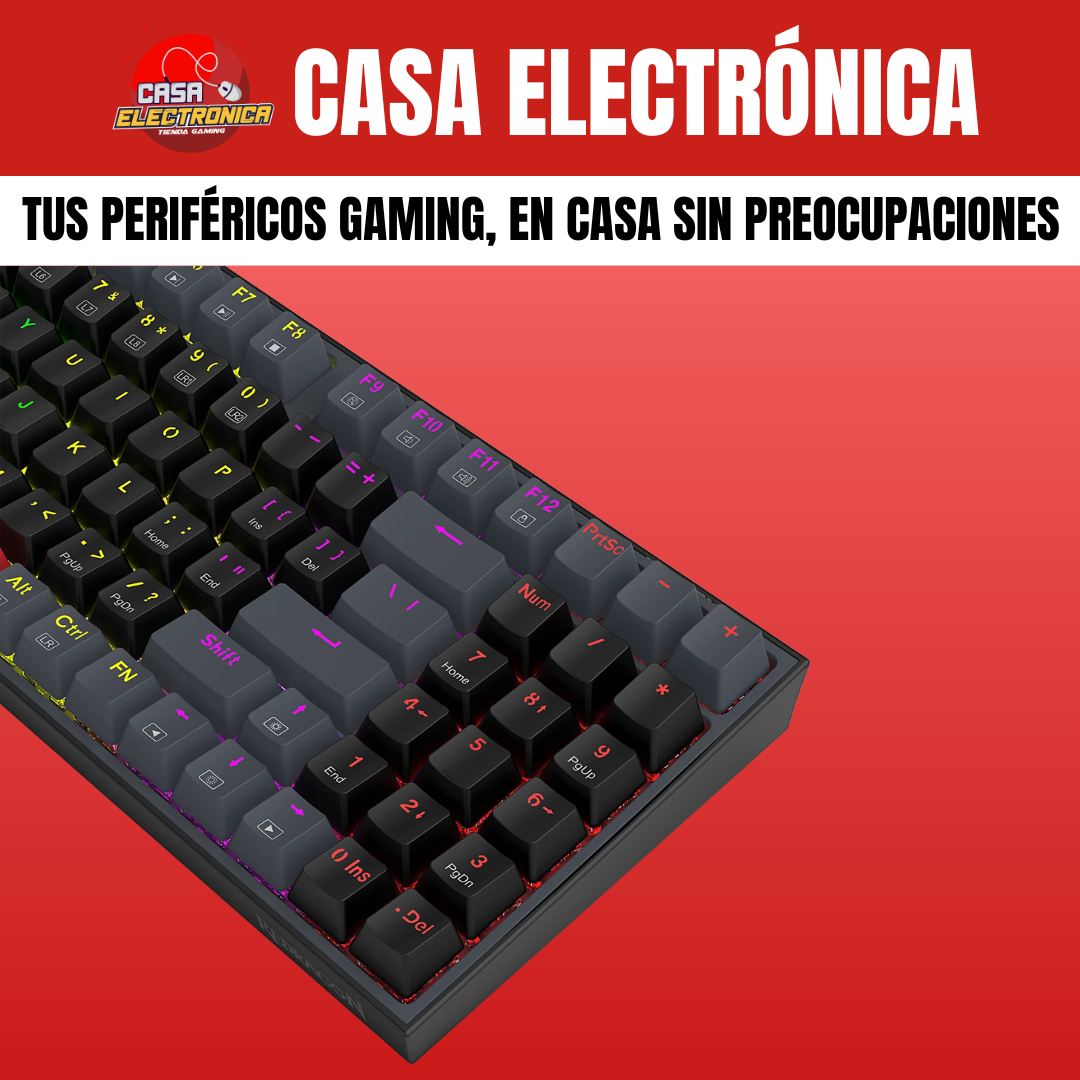 Teclado Mecánico Redragon Kitava LITE K636GLR-R 90%