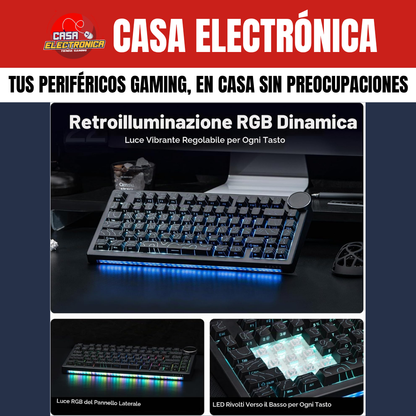 Teclado Inalámbrico Ajazz AK820 V2 Mecánico 8.000 mAH RGB