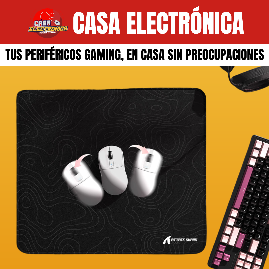 Mousepad Competitivo Attack Shark CM02 Híbrido Grande Impermeable Alta Densidad