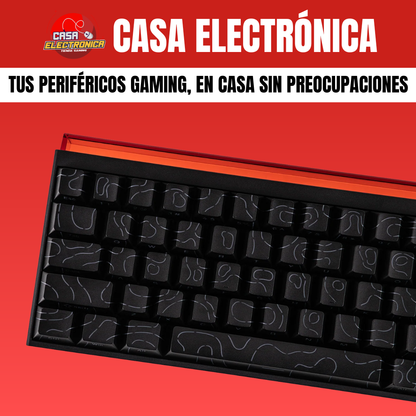 Teclado Mecánico Ajazz NK68 65% Rainbow Con Barra de Luz RGB