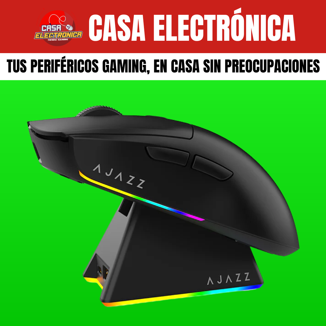 Mouse Inalámbrico Ajazz AJ139 V2 MC Trimodo Base de Carga