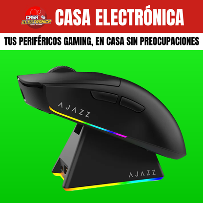 Mouse Inalámbrico Ajazz AJ139 V2 MC Trimodo Base de Carga