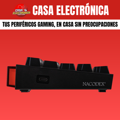 Teclado Mecánico Ajazz NK68 65% Rainbow Con Barra de Luz RGB