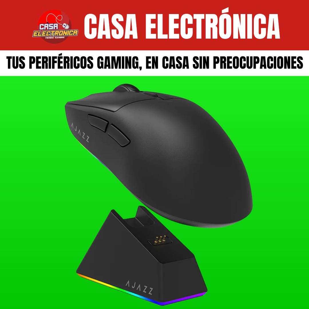 Mouse Inalámbrico Ajazz AJ139 V2 MC Trimodo Base de Carga