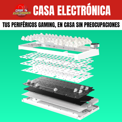 Teclado Inalámbrico Ajazz AK820 V2 Mecánico 8.000 mAH RGB