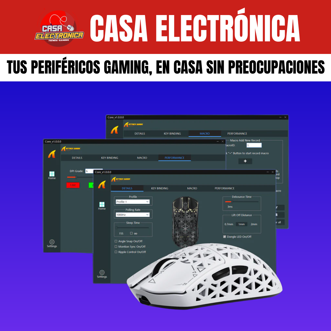 Mouse Inalámbrico Attack Shark R5 Ultra 8K Competitivo PAW3950 Max 39Gr  MCU Nordic 52840
