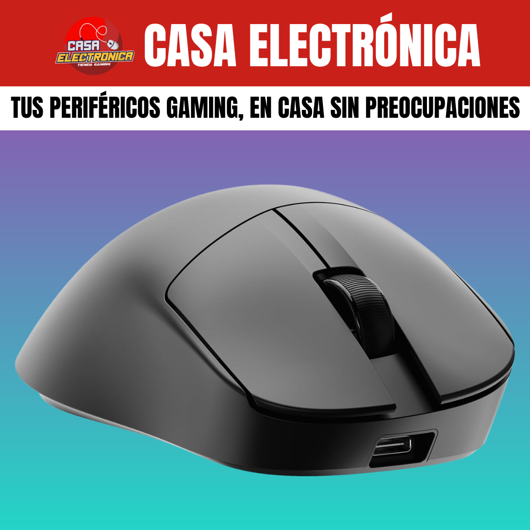 Mouse Inalámbrico Ajazz AJ179 PRO 8K HZ Polling Rate RGB Trimodo Base de Carga