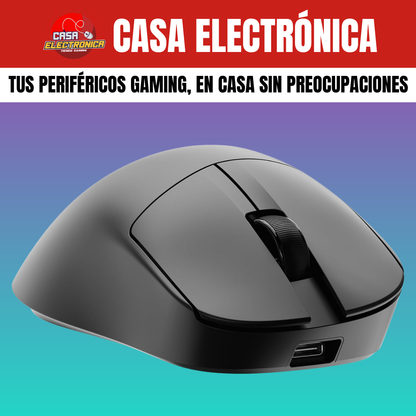 Mouse Inalámbrico Ajazz AJ179 PRO 8K HZ Polling Rate RGB Trimodo Base de Carga