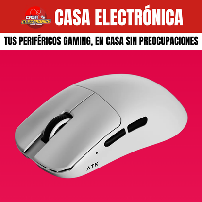 Mouse Inalámbrico ATK F1 V2 Ultra Max 2.0 Competitivo PAW3395Ultra UltraLigero 8K