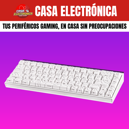 Teclado Mecánico Ajazz NK68 65% Rainbow Con Barra de Luz RGB