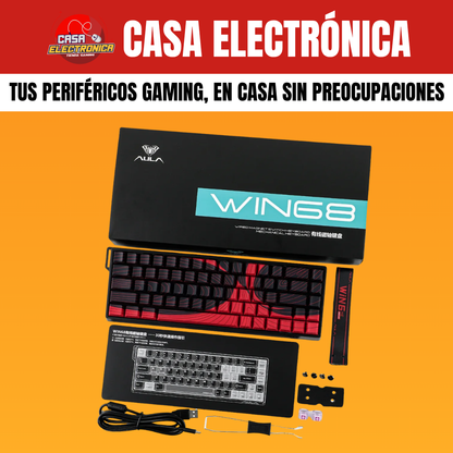 Teclado Magnético Aula Win68 Max He RGB 8K Polling Rate Competitivo RGB
