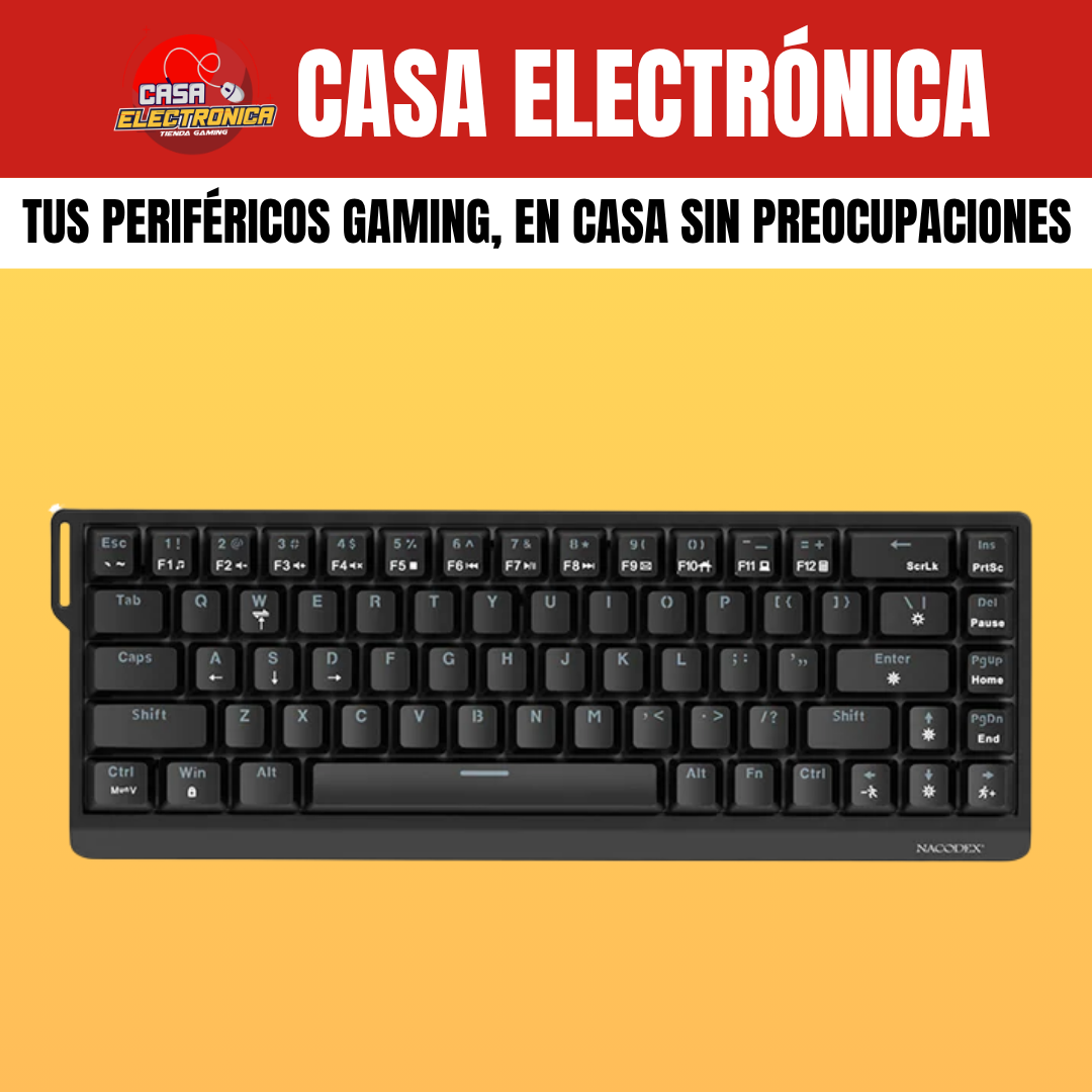 Teclado Mecánico Ajazz NK68 V2 65% Rainbow Reclinable Moderno Gaming