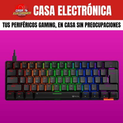Teclado Mecánico Meetion MK005 Rainbow Led 60%