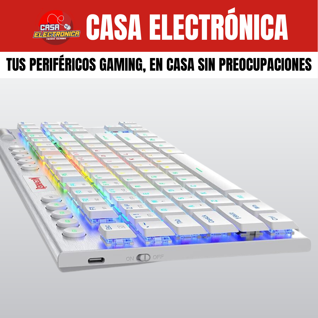 Teclado Mecánico Horus TKL K621 Inalámbrico RGB