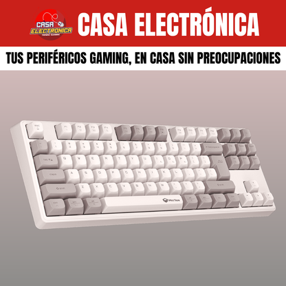 Teclado Mecánico Inalámbrico Español Meetion MK14 TKL Gasket Sonido Cremoso