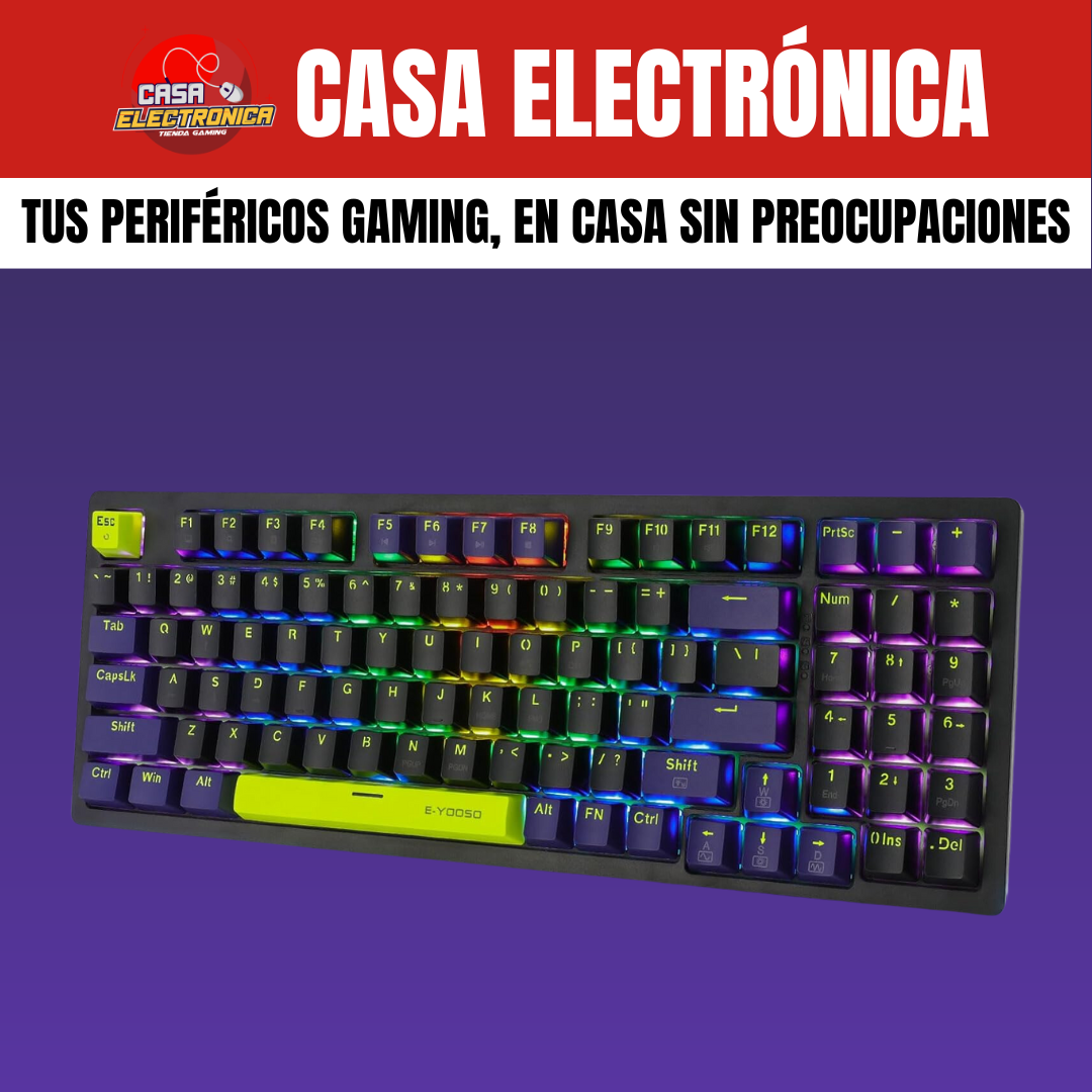 Teclado Mecánico EYooso Z94 Rainbow 90% Gamer