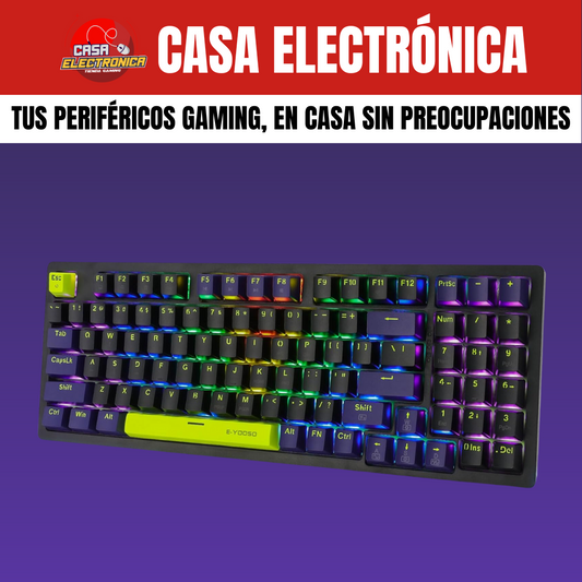 Teclado Mecánico EYooso Z94 Rainbow 90% Gamer