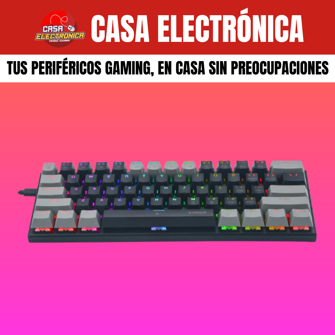 Teclado Mecánico EYooso Z11 RGB Negro-Gris Gamer