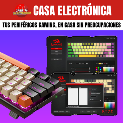 Teclado Mecánico Redragon Ryze K633 RGB 65%