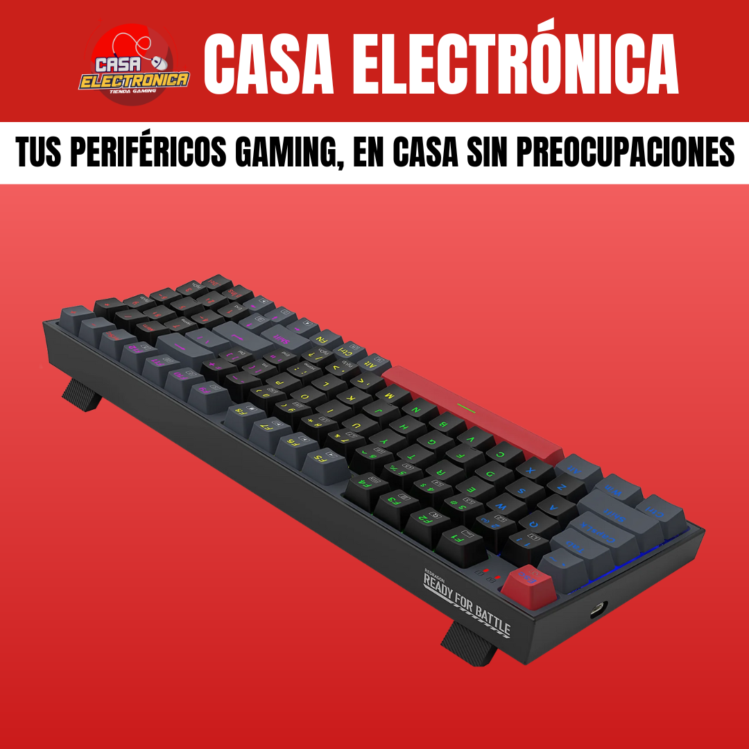 Teclado Mecánico Redragon Kitava LITE K636GLR-R 90%