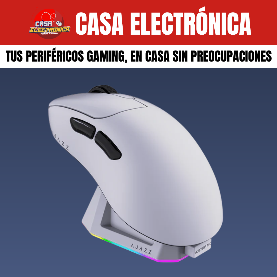 Mouse Inalámbrico Ajazz AJ179P MC Trimodo Base de Carga