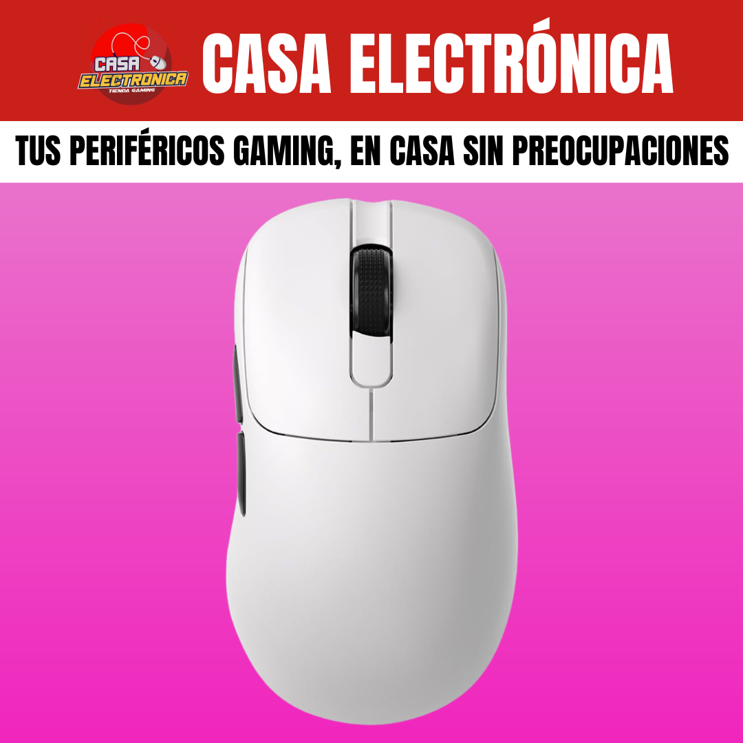 Mouse Inalámbrico Ajazz AJ179 PRO 8K HZ Polling Rate RGB Trimodo Base de Carga