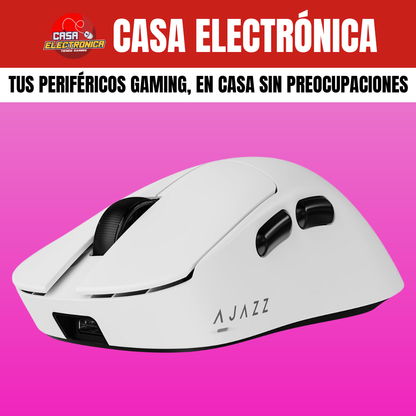 Mouse Inalámbrico Ajazz AJ179 PRO 8K HZ Polling Rate RGB Trimodo Base de Carga