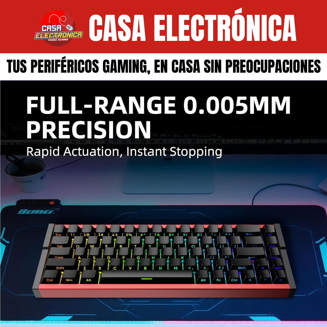Teclado Magnético Irok MG68 ACE de Aluminio 8K Polling Rate RGB Competitivo