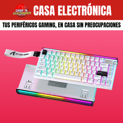 Teclado Magnético Attack Shark R85 He 75% 8K Polling Rate Competitivo RGB Precisión 0,05 mm