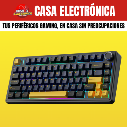 Teclado Inalámbrico Aula F75 Mecánico 75% Sonido Cremoso Gasket RGB