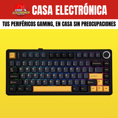 Teclado Inalámbrico Aula F75 Mecánico 75% Sonido Cremoso Gasket RGB