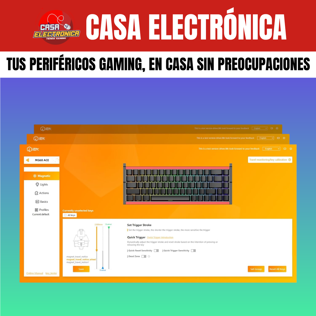 Teclado Magnético Irok MG68 ACE de Aluminio 8K Polling Rate RGB Competitivo